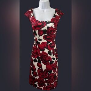 Joseph Ribkoff Red Floral Dress
